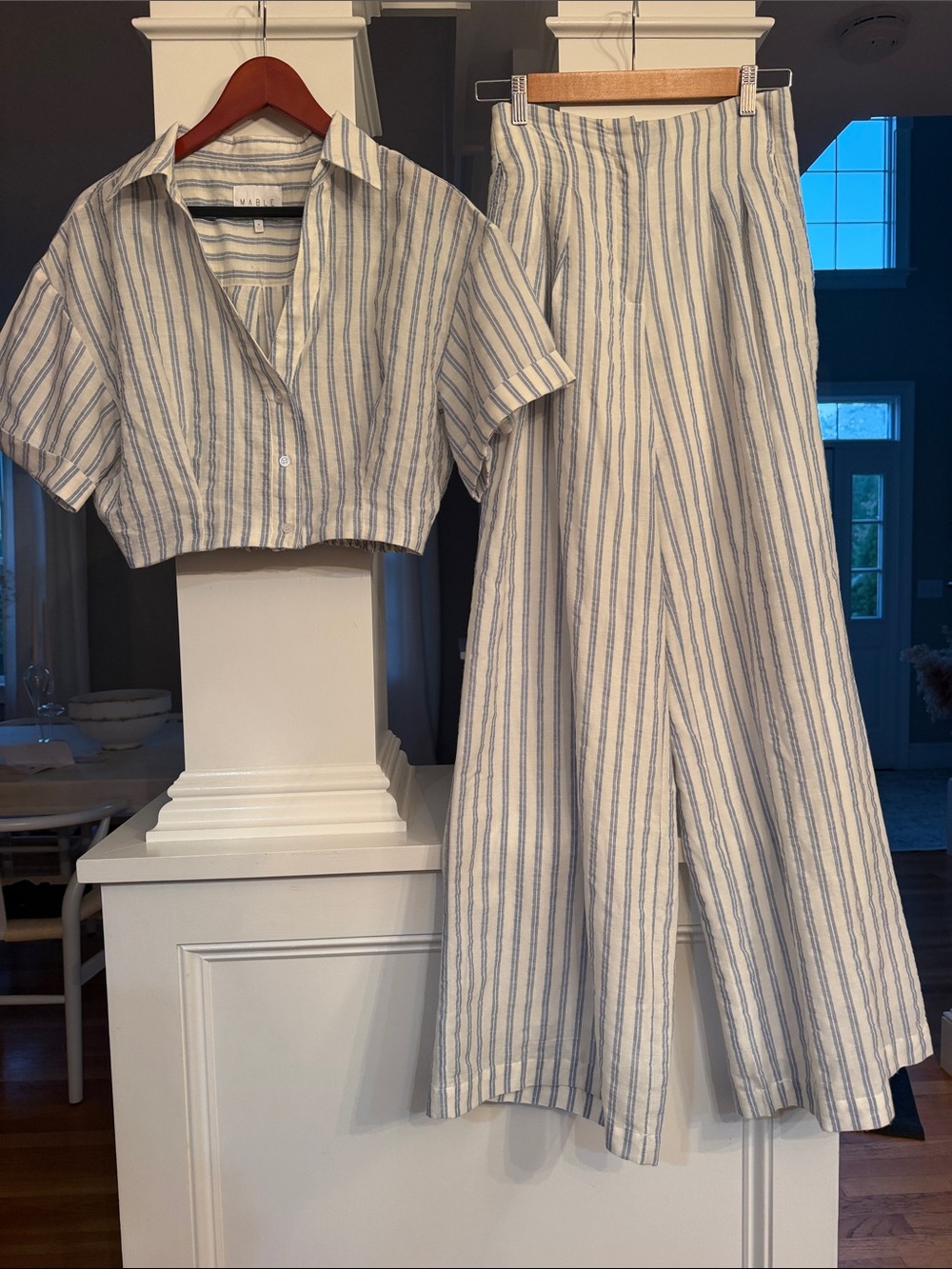 MABLE Blue & White Striped Two-Piece Set 🤍💙